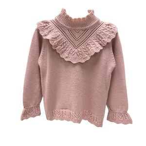Knitted Spanish top size 5 pink petite Zara